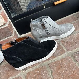 Stylish Black and Gray Women's Ankle Boots set of 2 size 6